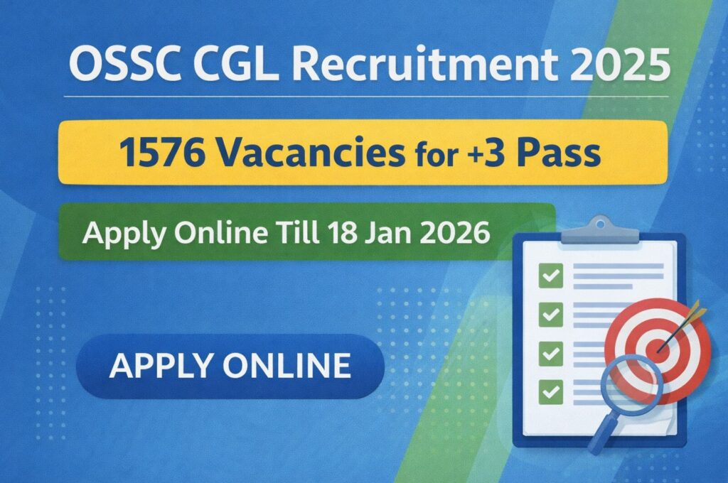 OSSC CGL Recruitment 2025 Apply Online for 1576 Vacancies
