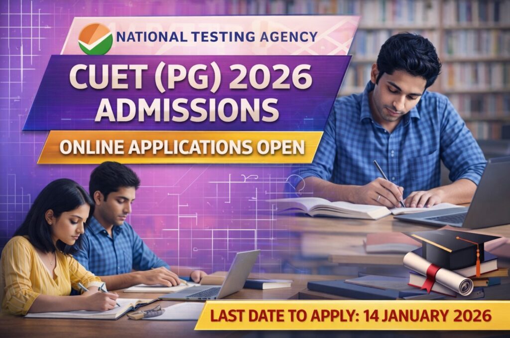 CUET PG 2026 admissions online application for postgraduate courses