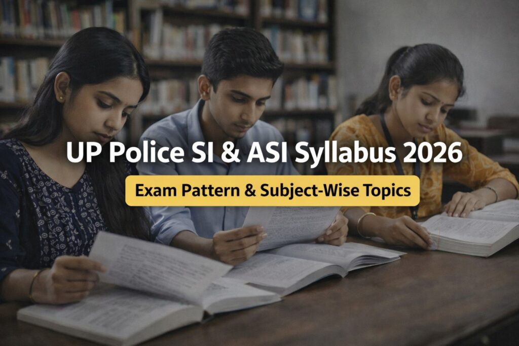UP Police SI ASI syllabus 2026 exam pattern and subject wise preparation