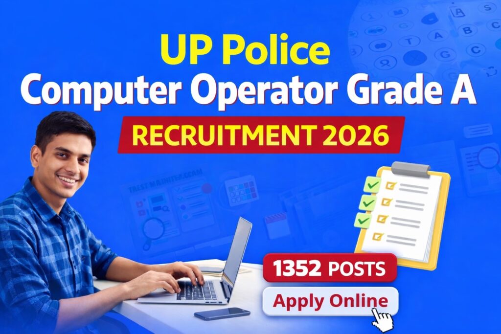 UP Police Computer Operator Grade A Recruitment 2026 apply online