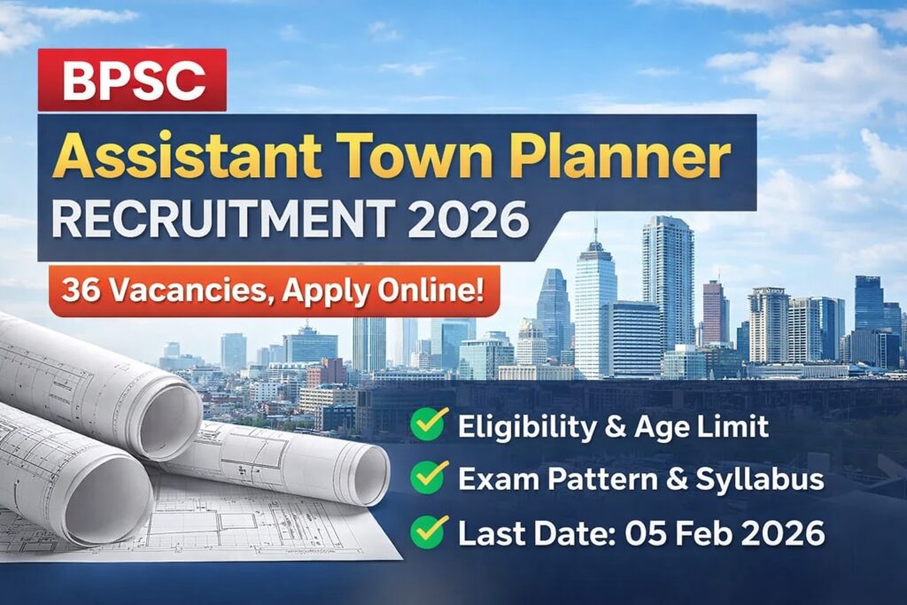 BPSC Assistant Town Planner Recruitment 2026 notification – 36 vacancies apply online