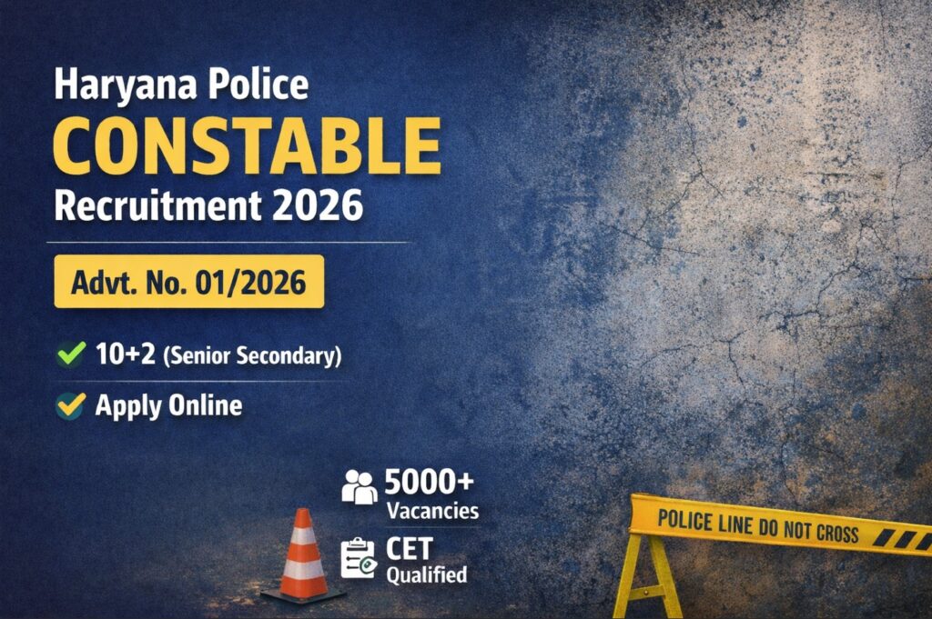 HSSC Haryana Police Constable Recruitment 2026 notification Advt No 01 2026