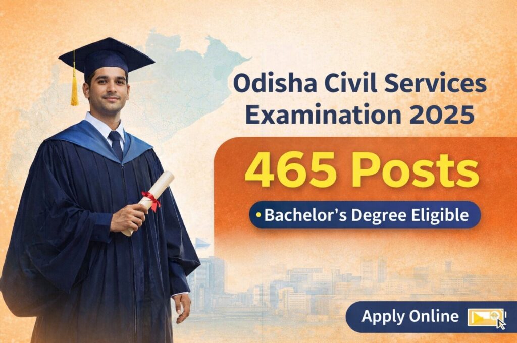 Odisha Civil Services Examination 2025 notification with revised 465 Group A and Group B vacancies