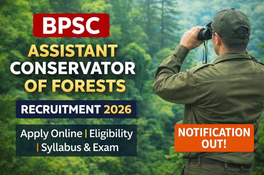 BPSC Assistant Conservator of Forests Recruitment 2026 notification apply online