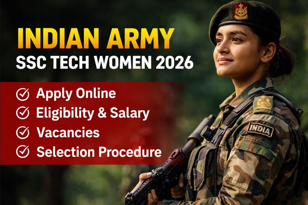 Indian Army SSC Tech Women 2026 recruitment for female engineering graduates