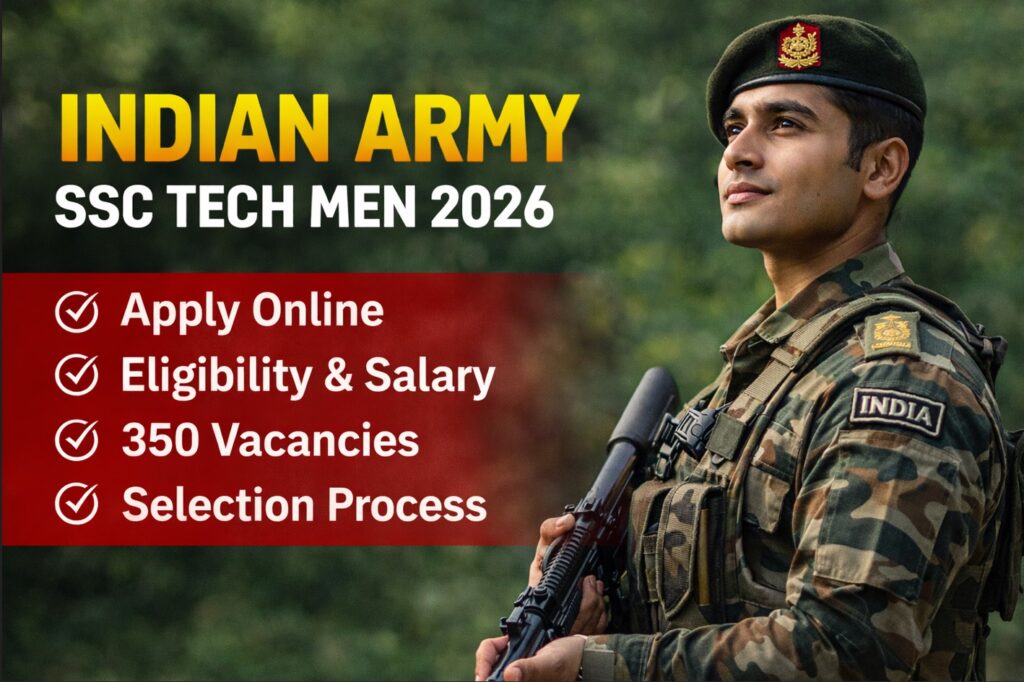 Indian Army SSC Tech Men 67th recruitment 2026 for male engineering graduates