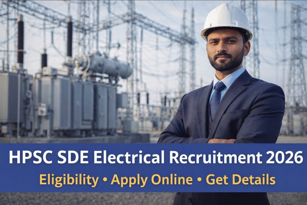 HPSC SDE Electrical Recruitment 2026 featured image showing electrical engineer at power substation