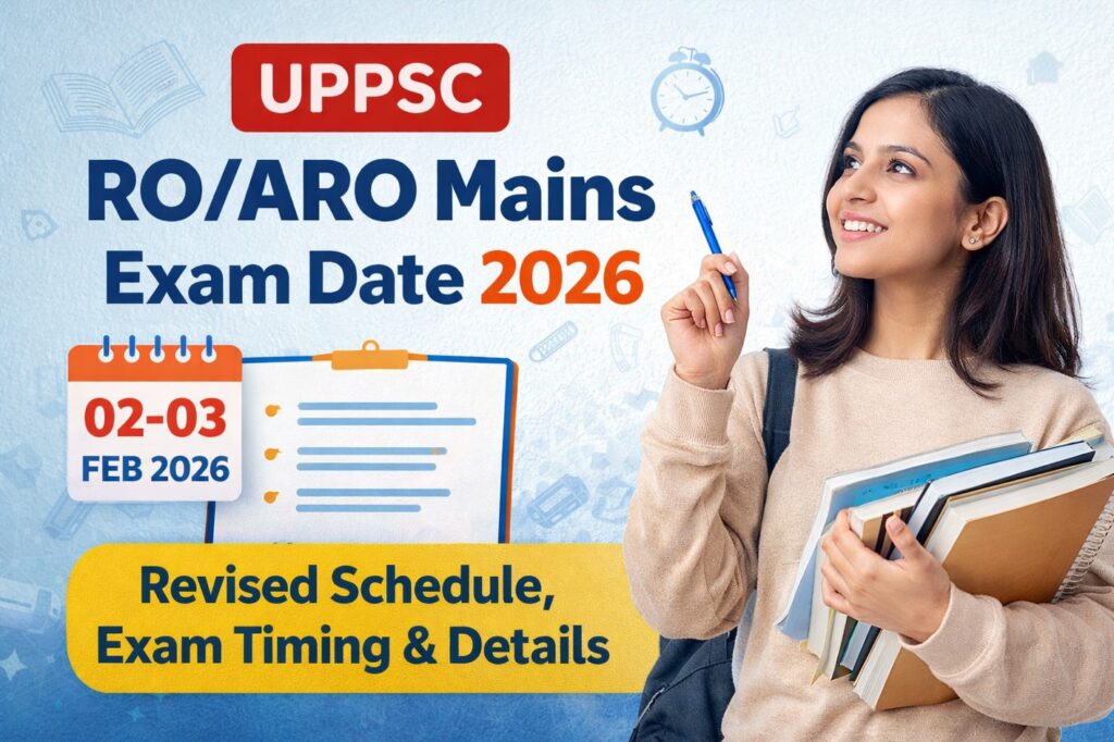 UPPSC RO ARO Mains Exam Date 2026 revised schedule with exam timing details