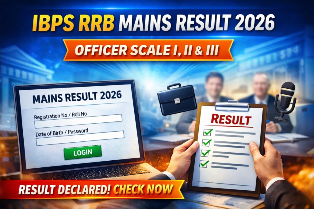 IBPS RRB Mains Result 2026 Officer Scale 1 2 3 Declared