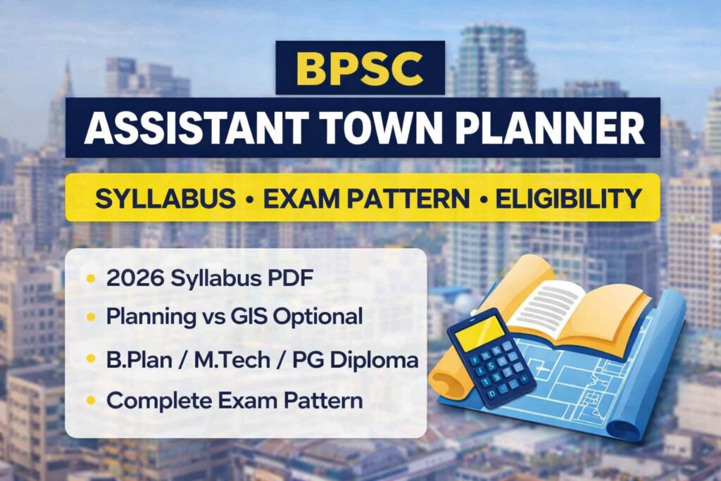 BPSC Assistant Town Planner syllabus 2026 exam pattern and eligibility