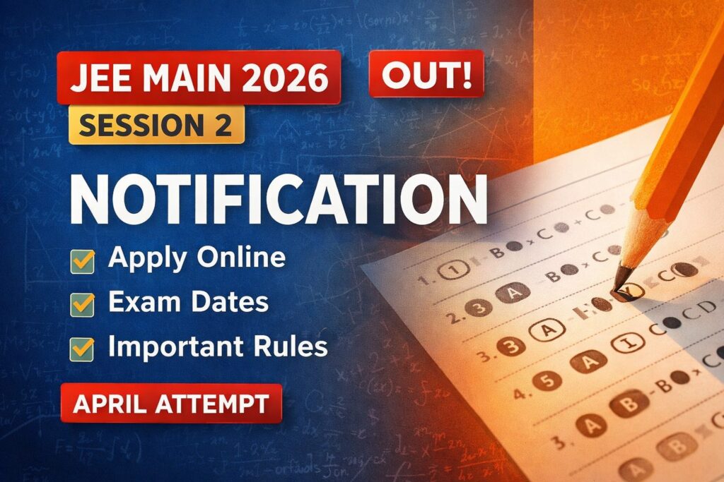 JEE Main 2026 Session 2 Notification – Apply Online, Exam Dates & Important Rules