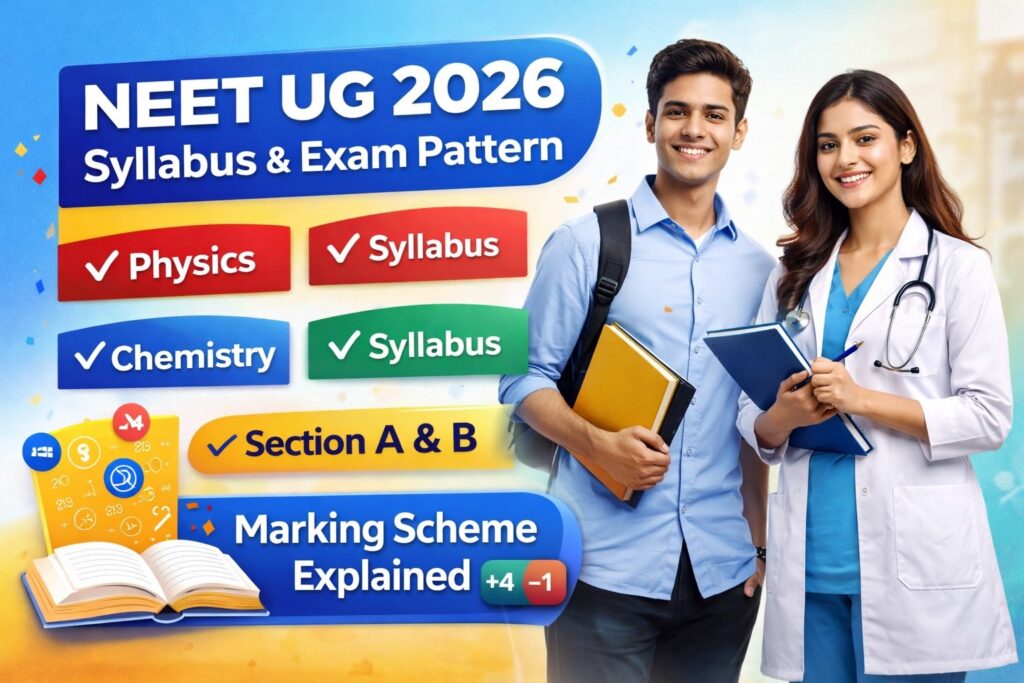 NEET UG 2026 syllabus and exam pattern physics chemistry biology marking scheme