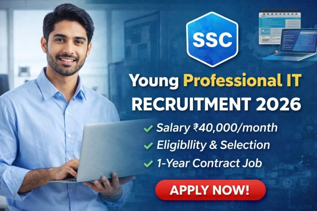 SSC Young Professional IT Recruitment 2026 salary 40000 eligibility and apply process