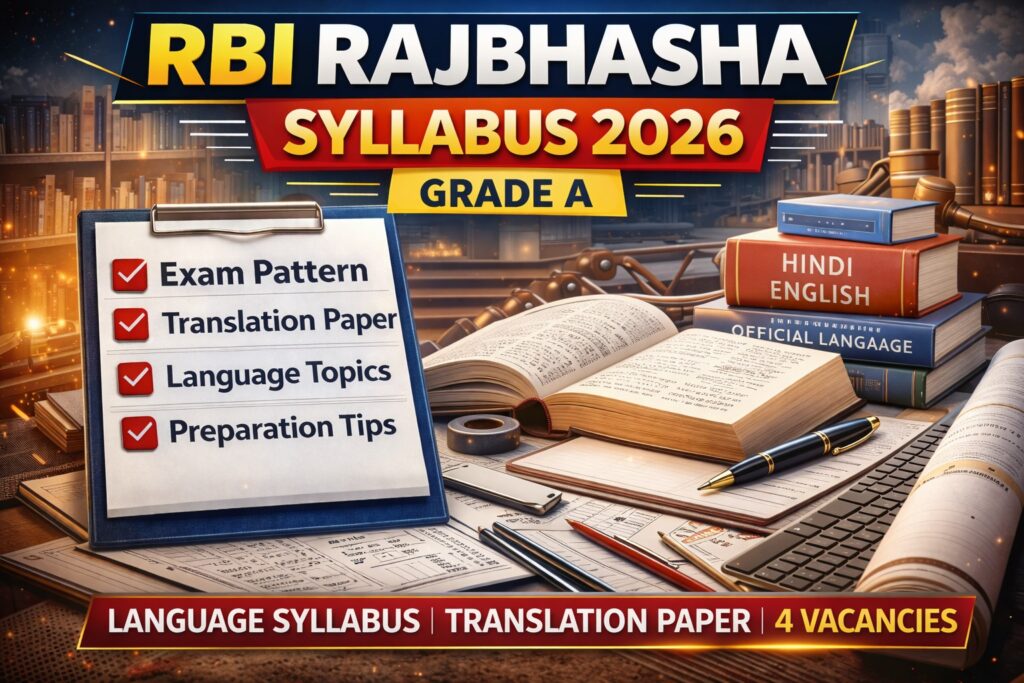 RBI Rajbhasha Syllabus 2026 Grade A Exam Pattern Translation Paper 4 Vacancies