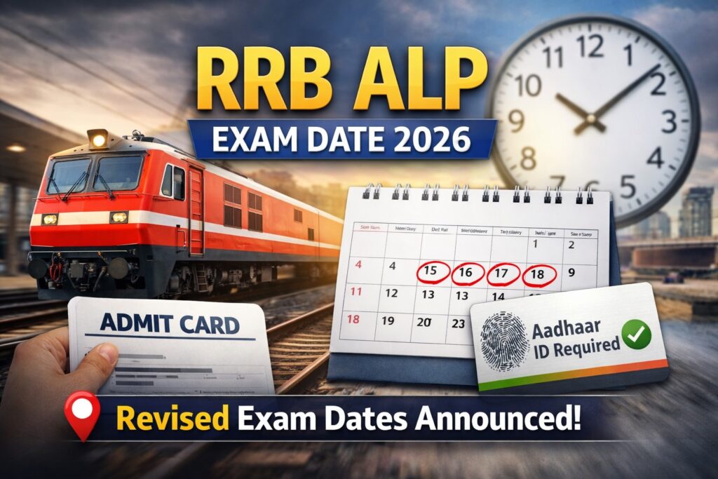 RRB ALP Exam Date 2026 revised CBT schedule with admit card and exam dates